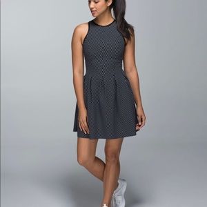 Lululemon polka dot dress with pockets. Racerback. Size 8. Never wrinkles!